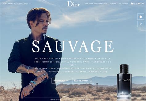 Dior Sauvage website